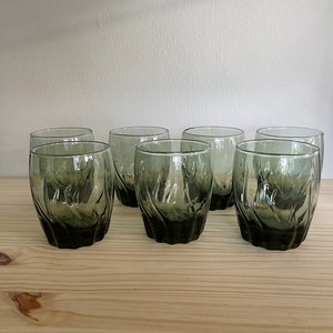 Anchor Hocking Central Park Fern Green Double Rocks Glass