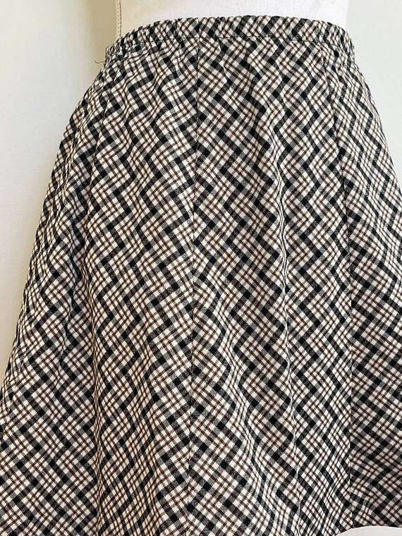 Black Punk Patchwork Mini Skirt