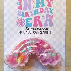 Make Your Own Bracelet Kit with Custom Letter Beads, Rainbow Bead Box, DIY Jewelry Set, In MyBirthday Era Craft Kit