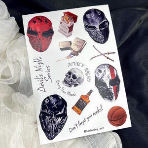 Devil’s Night Stickers – Set of 4 Masks – Devil’s Night by Penelope Douglas