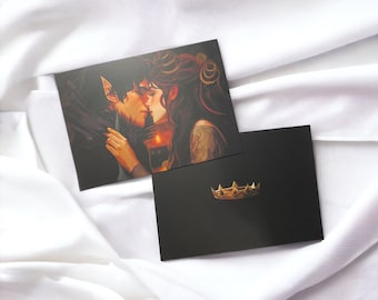 Jude & Cardan – Double-Sided Art Print – The Cruel Prince by Holly Black – A6