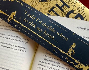 Bookmark – Fourth Wing by Rebecca Yarros – Gold Foil – Double-Sided
