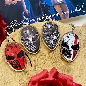 Devils Night Acrylic Keychain Set – Set of 4 Masks – Penelope Douglas Inspired