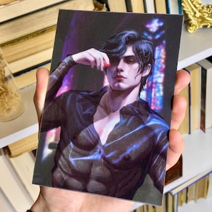 Jaxon Vega 3D Lenticular Art Print – Série Crave por Tracy Wolff – A6 frente e verso