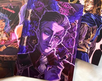 Arcane Art Print Set of 3 – Silco, Jinx & Viktor – A6 Size