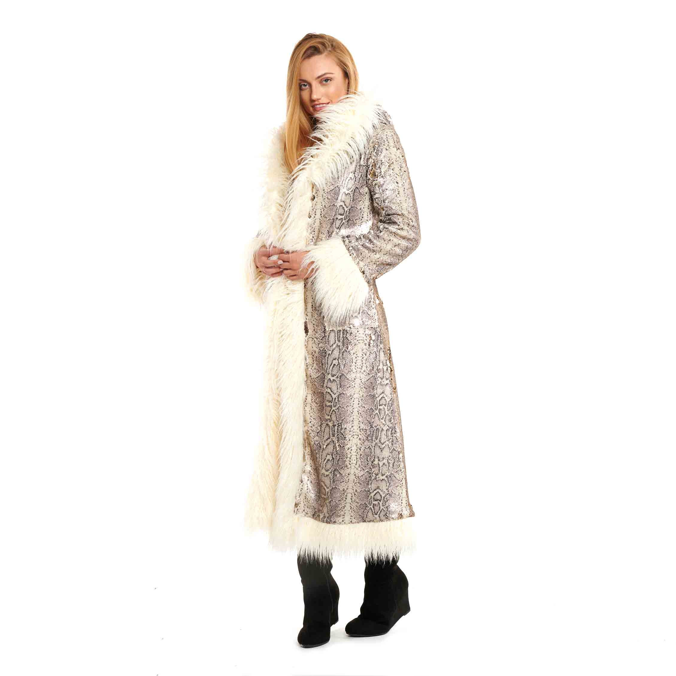 sequin winter coat