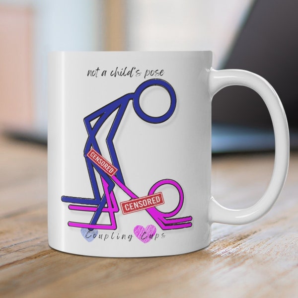 Coupling Cups - not a child's pose - nsfw sex nude anime art hentai erotica mug cartoon