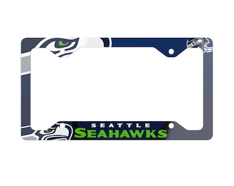 “Seattle Seahawks” Metall-Nummernschild-Rahmen | Fußball-Mannschaft
