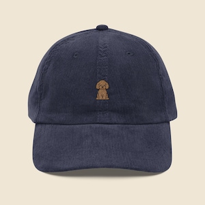 Golden Doodle Dad Cap | Corduroy Baseball Hat I Embroidered Cap I Dog Lover Present I Animal Lover Gift