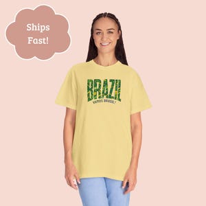 Brazil Soccer Shirt 2026, Brazil Football Tee, Brazilian Flag Shirt, World Soccer 2026 Shirt, Brazil Fan Tee, Game Day Shirt image 2