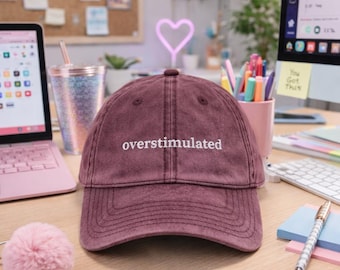 Overstimulated Embroidered Vintage Cap | Mental Health Awareness