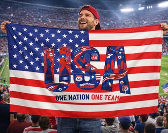 USA Soccer Flag 2026, USA World Football Flag, American Flag Soccer Banner, USA Fan Flag, Game Day Flag, Stadium Flag