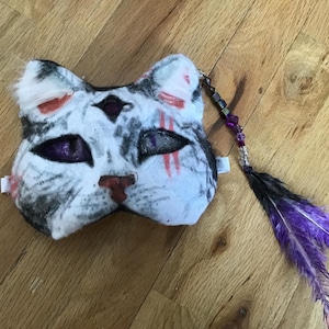 Mystic gray tabby Therian mask