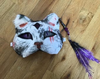 Mystic gray tabby Therian mask