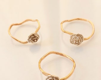 Twisted Vine Rose Ring Spring Bridal Wedding sizes 6-12