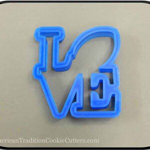 4&quot; Football Love 3D Printed Cookie Cutter #8131