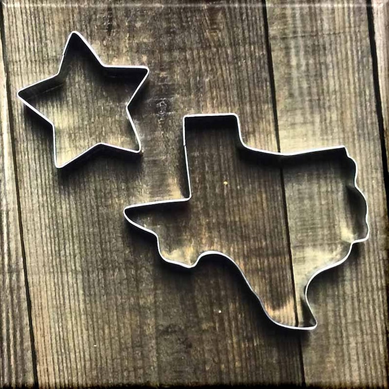 Set of Large Texas and Star Metal Cookie Cutters NAWK106 Etsy