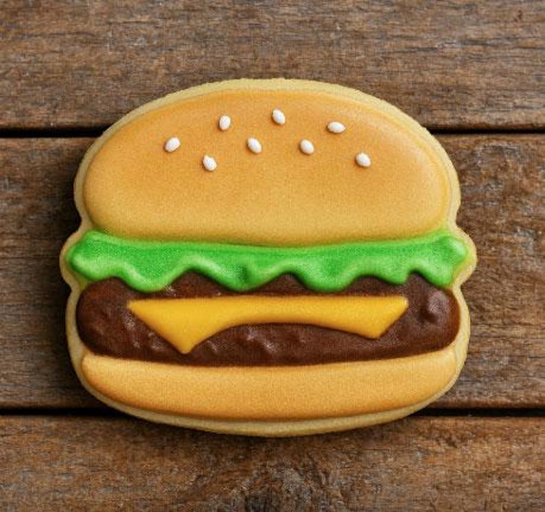 3.5" Hamburger Metal Cookie Cutter #NA8155 image 2