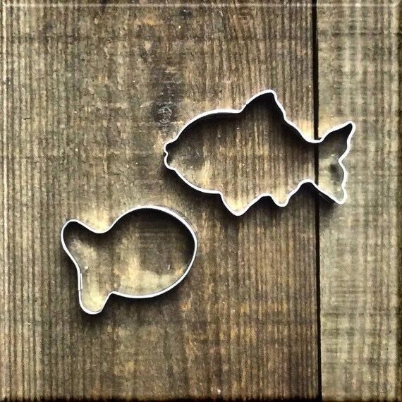 Satz Von 2 Fisch Metall Cookie Cutter Nawk161 Etsy