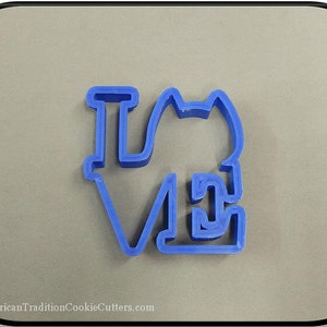 4&quot; Cat Love 3D Printed Cookie Cutter #P8222