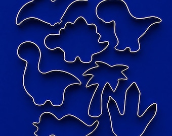 Set of 7 Dinosaur Metal Cookie Cutters #NADINOSET