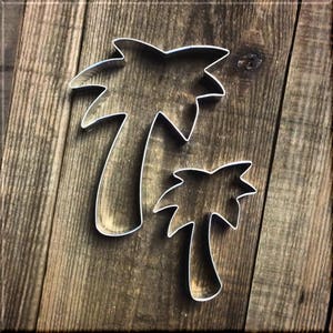 Set of 2 Palm Tree Metal Cookie Cutters #NAWK160