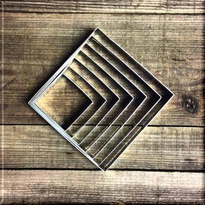 Set of 7 Square Metal Cookie Cutters #NAWK92