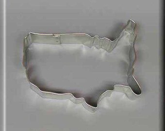 4.5" Map of the USA Metal Cookie Cutter #NA9048