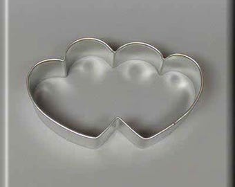 3.5" Double Heart Metal Cookie Cutter #NA4005
