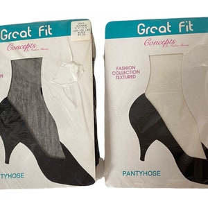 Ladies Size Small or Average Textured Fashion Pantyhose Retro 1990’s