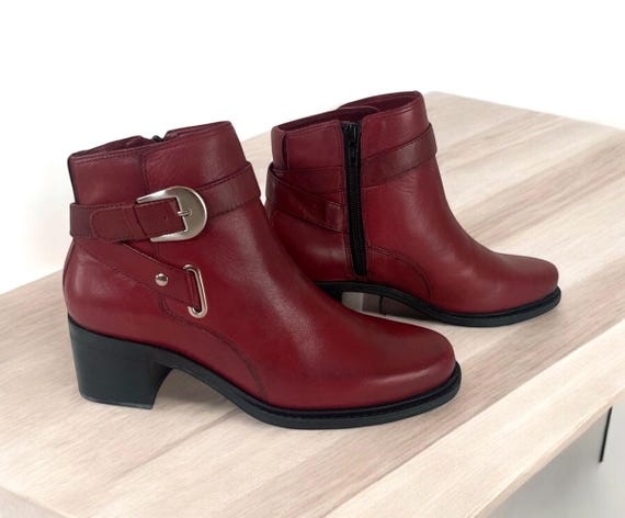 Ladies Size 6 Dark Red Nordstrom Ankle Boot