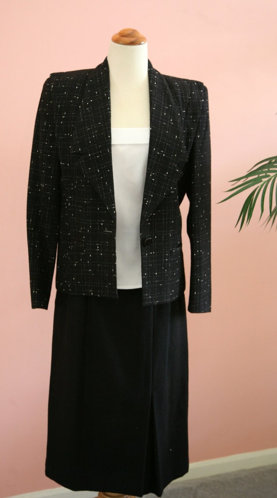 black suit business attire