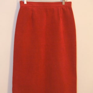 Red Suede Skirt, Pencil Skirt, Suede Skirt, Mid Calf, Long Skirt, Woman's Dressy Skirt, Work Attire, Soft Suede Skirt, 80's Attire image 2