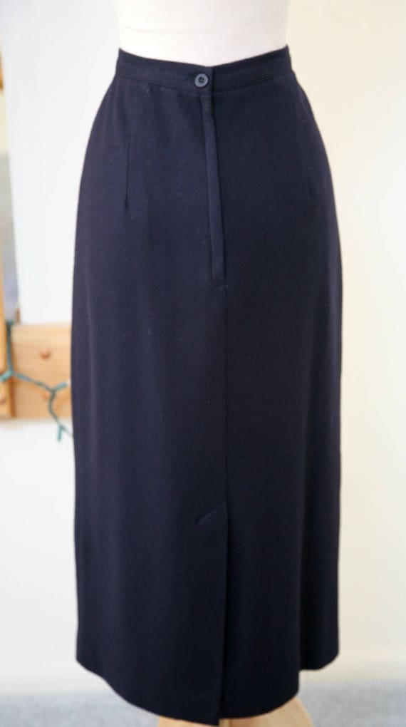 Navy Blue Fully Lined  Skirt Size 8, Long Skirt, … - image 4