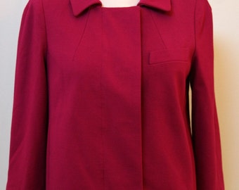 Talbots Fuscia Three Quarter Sleeve, Deep Pink Blazer, Ladies Blazer, Work Attire,  Size 4P