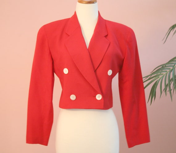 red short blazer