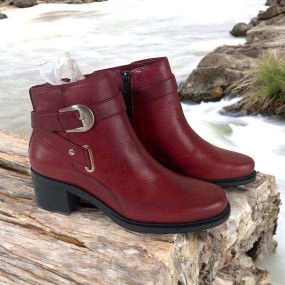 Ladies Size 6 Dark Red Nordstrom Ankle Boot