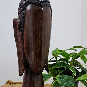 Sculptural Wood Buddha, Timeless Awareness, Stillness, Formless Essence Home Decor