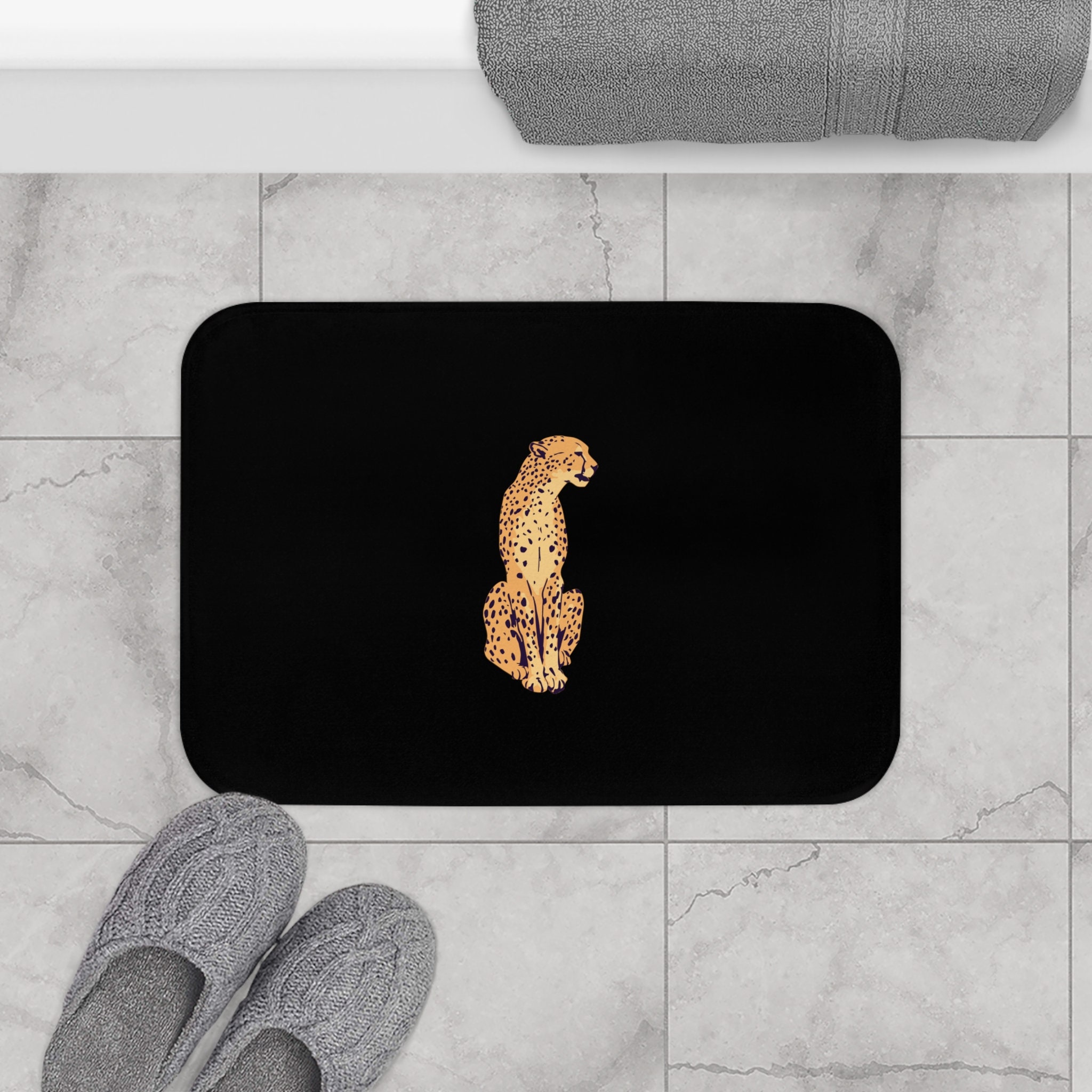 Bath Mat Aesthetic Cheetah - Etsy