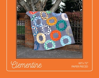 Paper Pieced Pattern / PDF Quilt Pattern - Clementine Quilt by Lindsey Rhodes