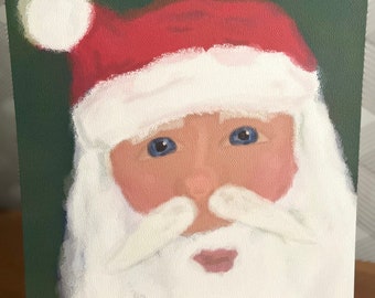 10”x10” Santa Claus Portrait Art Print