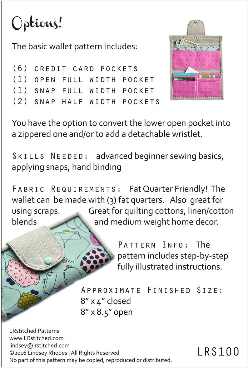 PDF Sewing Pattern / The Perfect Wallet image 2