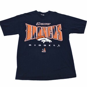 Vintage 1990s 90s 1997 Riddell Denver Broncos NFL Football Shirt Made in USA Mens Sportswear Size XL