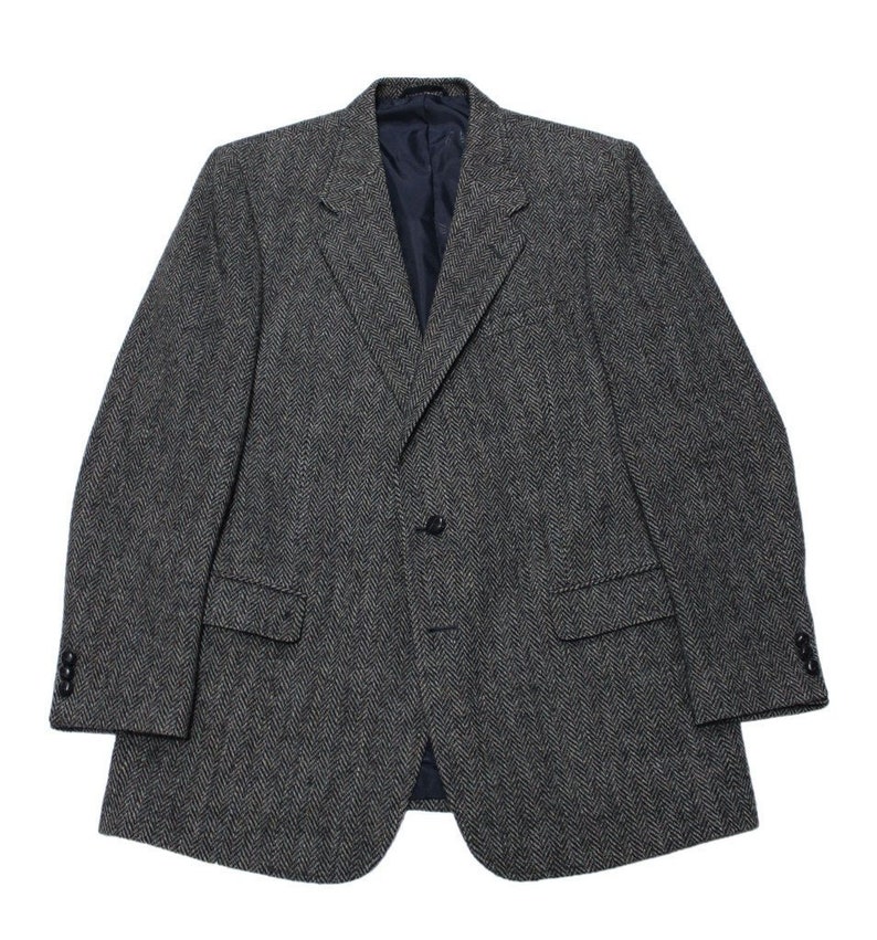 Vintage Ernesto Bellini Gray Wool Jacket Sport Coat Blazer Menswear Mens 42L 42 Long