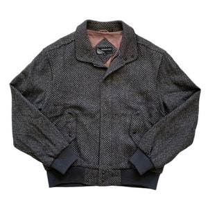Vintage 1990s 90s Members Only Wool Blend Gray Jacket Mens Size L Large