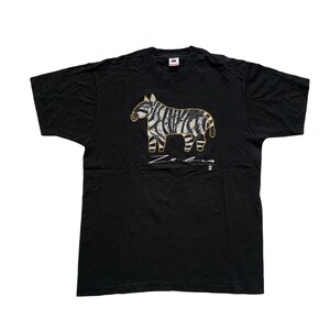 Vintage 1990s 90s 1992 Zebra Graphic Tee Shirt Made in USA Mens Size XL Extra Large