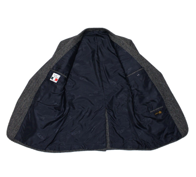 Vintage Ernesto Bellini Gray Wool Jacket Sport Coat Blazer Menswear Mens 42L 42 Long image 2