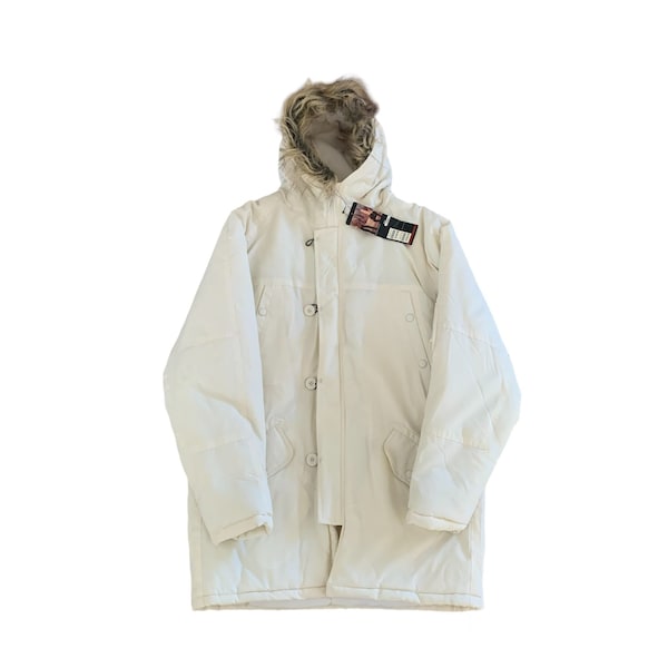 Mens White Parka Etsy
