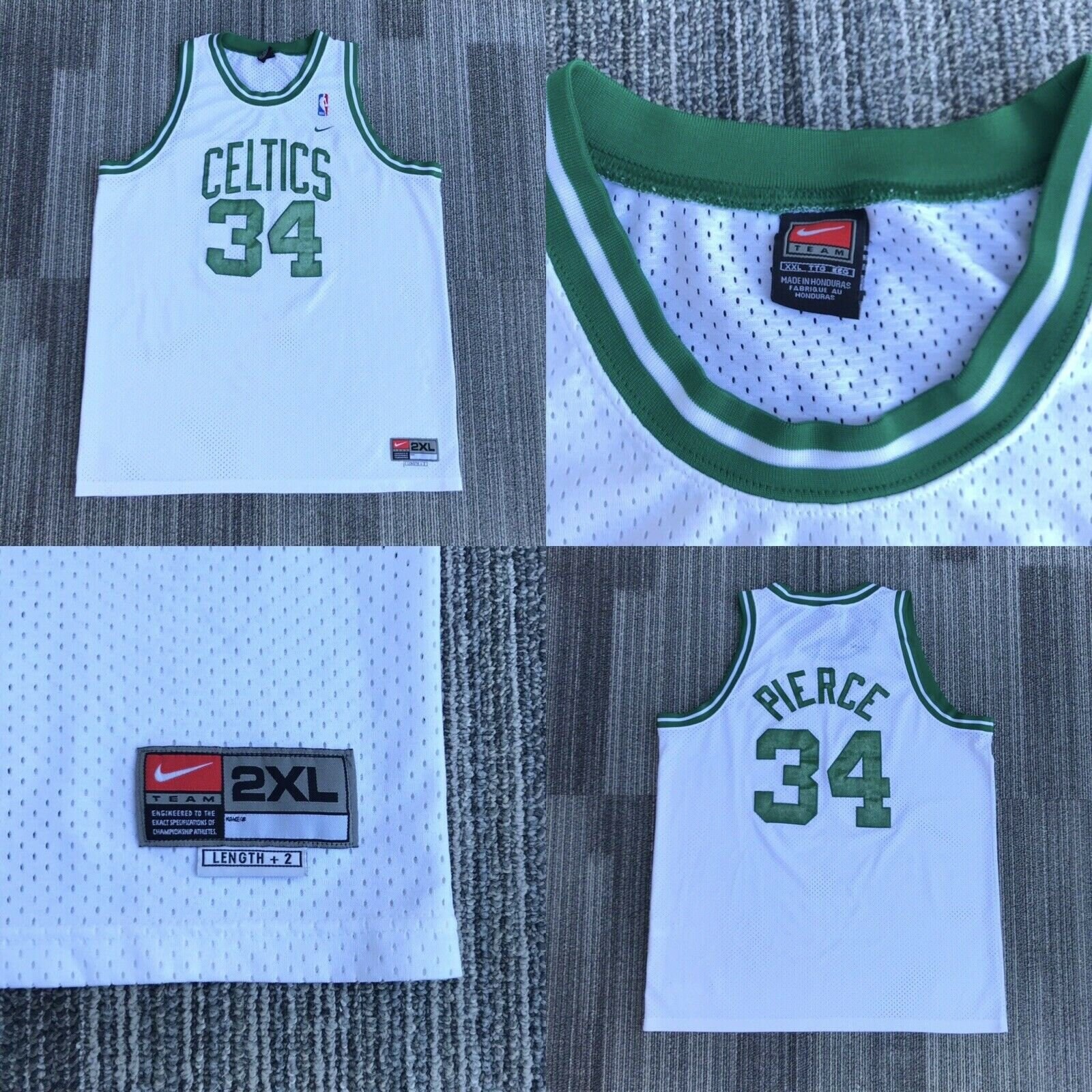 Vintage 1990s 90s NIKE Team Boston Celtics 34 Paul Pierce White NBA Jersey Mens Size XXL 2XL Etsy