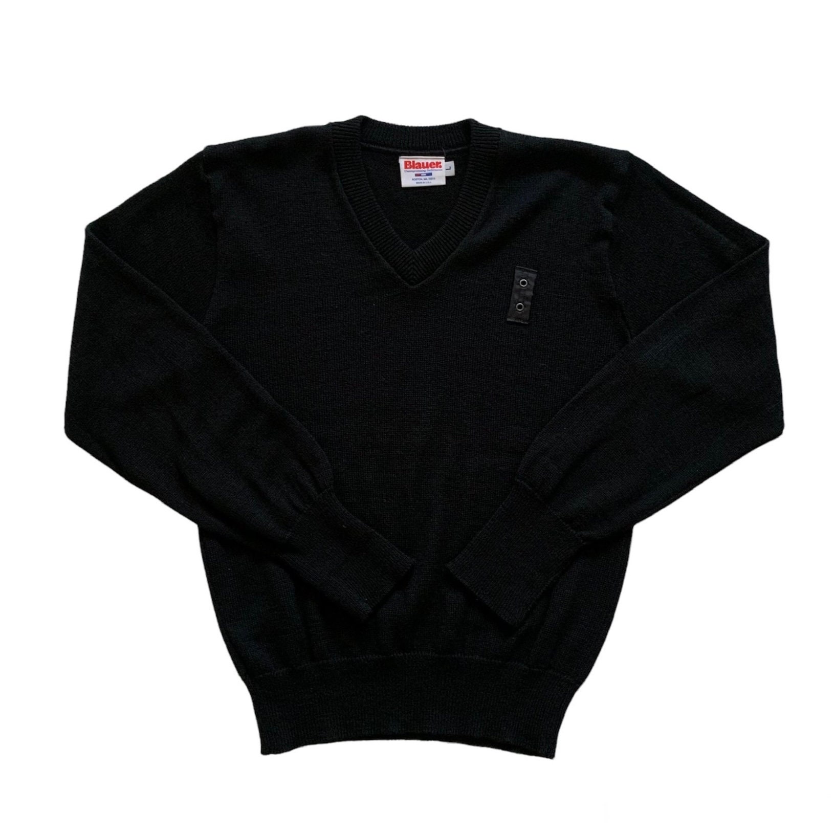 Vintage Blauer Black Uniform Wool Blend Sweater Made in USA - Etsy